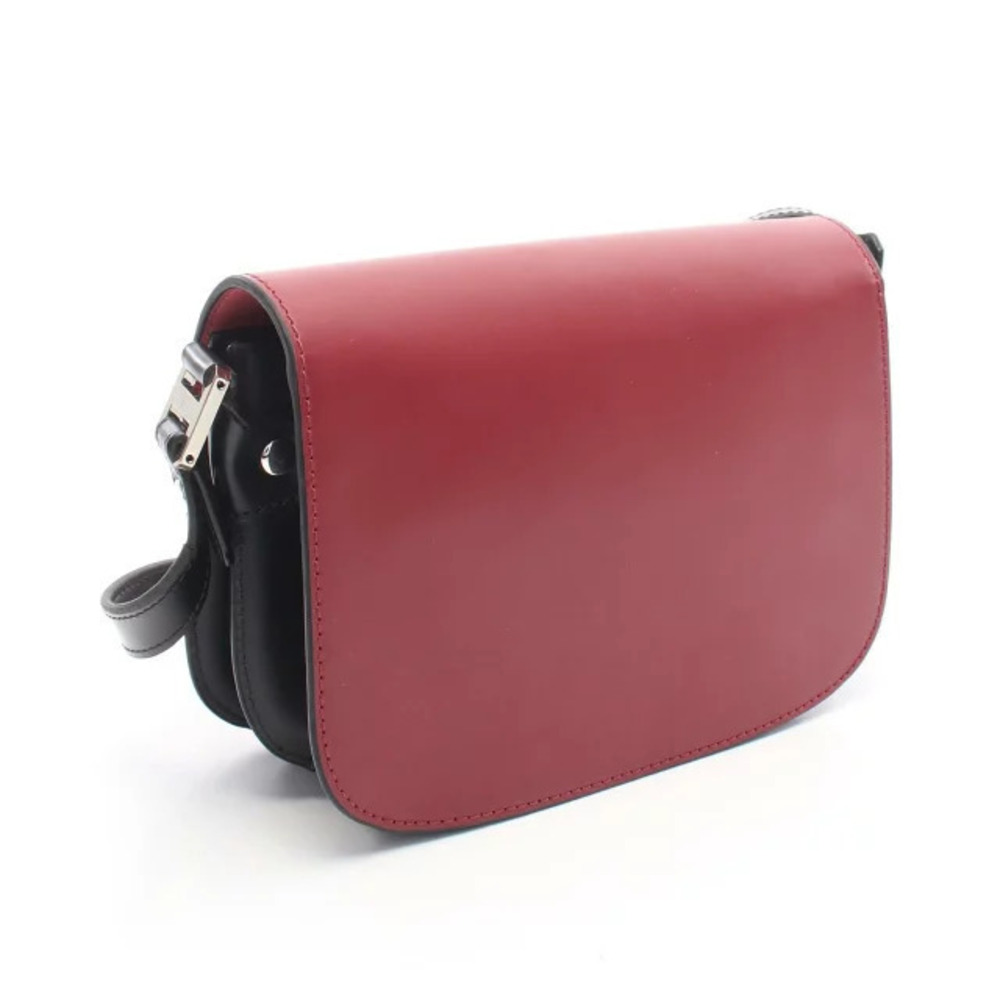 Mcm Black Patricia Bordeaux Leather Bag Shoulder Red Pink Purple Red Pink